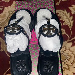 Mini Miller Tory Burch Flat Thong Slippers with Original Box and Dust Bag